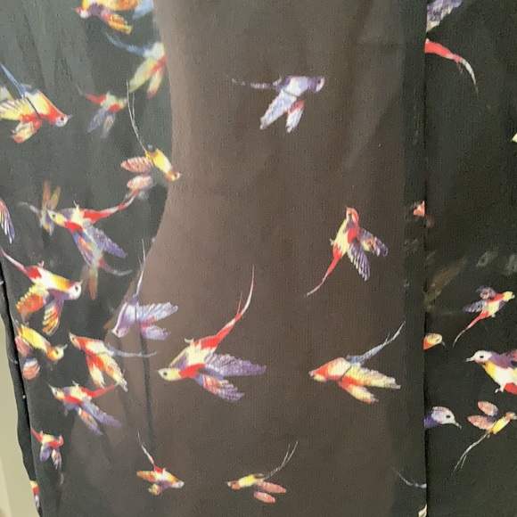 Sheer hummingbird print cover up/topper. - Picture 3 of 3